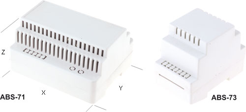 Enclosure: for DIN rail mounting; ABS; MASZCZYK, ABS-73, ABS-71 |EN|