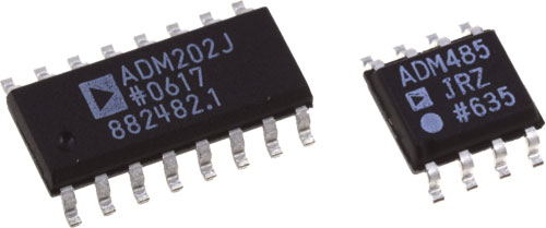 ANALOG DEVICES interface integrated circuits, ADM101EARMZ, ADM1385ARSZ, ADM1385ARSZ-REEL7 |EN|