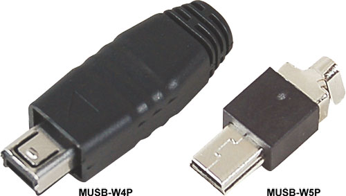 Mini USB plugs, MUSB-W4P, MUSB-W5P |EN|