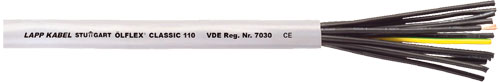 Wire: control cable; LAPP, CL110-2X2.5, CL110-2X10, CL110-2X1.5, CL110-2X1, CL110-2X0.75 |EN|