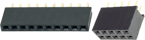 Gniazda do druku, raster 2,54 mm, DS1023-05-1X10B81, DS1023-05-1X10B816, DS1023-05-1X6B81 |PL|