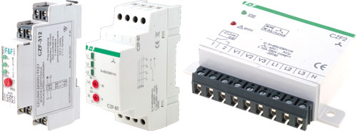 Napäťové monitorovacie relé; CZF; F&F, CZF-2, CZF-310, CZF-312, CZF-332 .