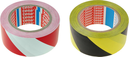 Temporary area marking tapes,adhesive, TESA-60760/WHRD, TESA-60760/YLBK, TESA-60760/BL |EN|