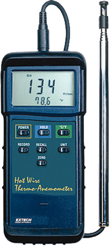 Termoanemometr; EXTECH, EX407123, EX407123-NIST, EX407113-NIST |PL|