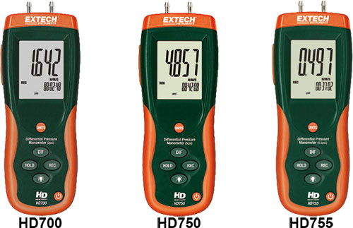 Manometer; EXTECH, HD700, HD750, HD755 |EN|