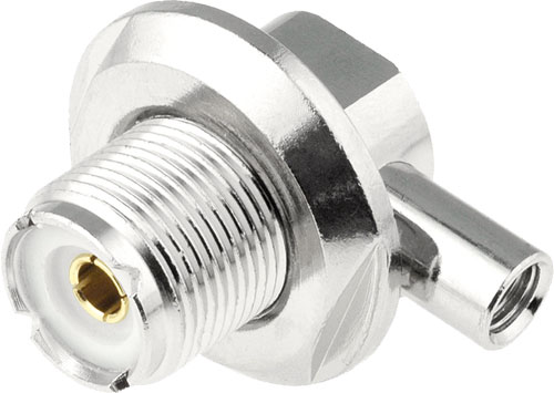 Gniazda żeńskie UHF na panel, kabel wkręcany, UHF-205, UHF-206 |PL|