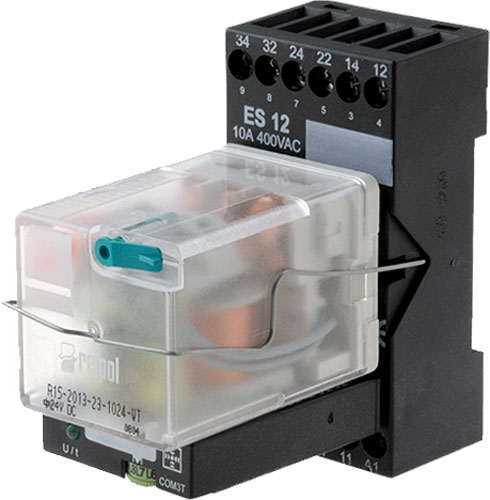 For DIN rail mounting; RELPOL, PIR153024DC00T, PIR153P230AC00T |EN|