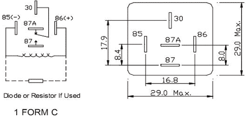 Relè per correnti elevate, serie FRC2, FRC2C-DC12, FRC2C-DC24 ...