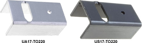 U shape heatsinks suitable for horizontal mounting, UA17-TO220, US17-TO220, UKS12-TO126 |EN|