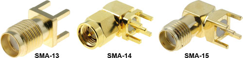 SMA sockets for PCB, SMA-13, SMA-14, SMA-15 |EN|