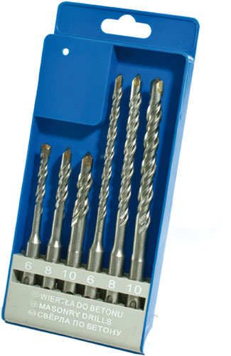 6 SDS PLUS drill bits sets, PRE-MDS6 |EN|