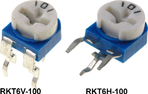 Potenciométer: beépíthető; THT, RKT6H-100, RKT6H-100K, RKT6H-10K, RKT6H-1K, RKT6H-1M |HU|