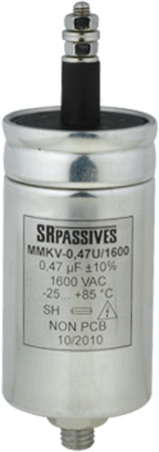 Polypropylene capacitors 1600V, MMKV-0.47U/1600, MMKV-0.33U/1600, MMKV-0.68U/1600, KFMP-1U/1600 |EN|
