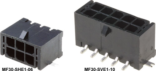 Conector: cablu-placă; soclu; AMPHENOL COMMUNICATIONS SOLUTIONS, MF30-SHE1-04, MF30-SHE1-10 |RO|