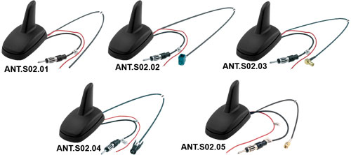 Antény Shark AM, FM, GPS, ANT.S02.01, ANT.S02.02, ANT.S02.03, ANT.S02.04, ANT.S02.05 |CS|