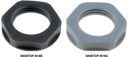 Matice pro vývodky se závitem metrickým a PG SKINTOP, LP-53119003, SKINTOP-N12B, SKINTOP-N12G |CS|