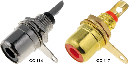 RCA (CINCH) sockets for panel mounting, CC-114, CC-115, CC-116, CC-117 |EN|