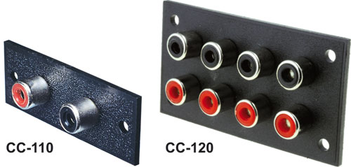 Repeated RCA (CINCH) sockets for panel 