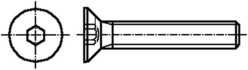 Hexagon socket countersunk head screws DIN7991, zink, B3X8/BN21, B3X12/BN21, B4X8/BN21 |EN|