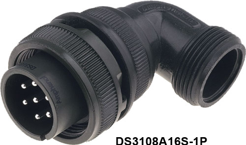 Stecker; rund; MIL-C-5015; AMPHENOL, DS3101A10SL-3P, DS3101A10SL-3S, DS3101A10SL-4P |DE|