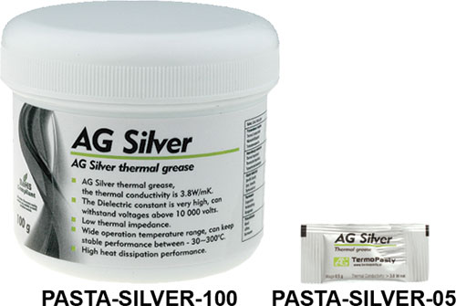 Heat transfer paste; AG TERMOPASTY, PASTA-SILVER-05, PASTA-SILVER-1, PASTA-SILVER-3 |EN|
