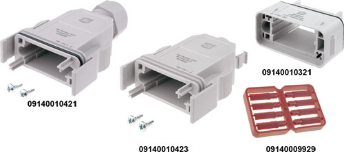 Han-Modular<sup>®</sup> ECO; HARTING, 09140010321, 09140010421, 09140010423, 09140010320 |ES|