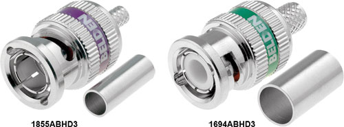 Connector: BNC; male; plug; BELDEN, 1694ABHD3, 1855ABHD3, 1505ABHD3 |EN|