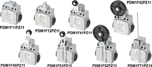 Limit switches, PDM1 series, PDM1F11PZ11, PDM1F12PZ11, PDM1F41PZ11, PDM1F42PZ11, PDM1F45PZ11 |EN|