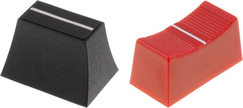 Knobs for slide potentiometers, CS1/4A-WHE, CS1/4-BLK, CS1/4-RED, CS2/4-BLK, CS2/4-RED |EN|