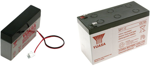 Wartungsfreie YUASA Bleiakkus, ACCU-HP1.2-6/Y, ACCU-HP3-6/Y, ACCU-HP4-6/Y, ACCU-HP7-6/Y |DE|