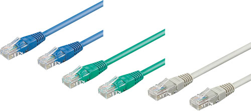 Cable: patch cord; U/UTP; Cat 5e; GOOBAY, U/UTP5-CCA-002BK, U/UTP5-CCA-002BL, U/UTP5-CCA-002GR |EN|