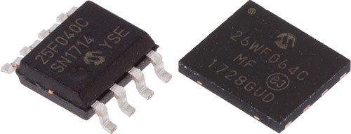 MICROCHIP TECHNOLOGY serial Flash memories, 25LF020A-33SAE, 25PF020B-80CSAE, 25PF040C-40IMF |EN|