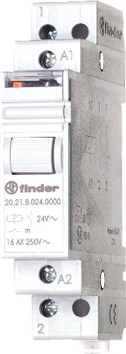 Relay: installation; bistable, impulse; FINDER, 20.21.8.008.0000, 20.21.8.008.4000 |EN|