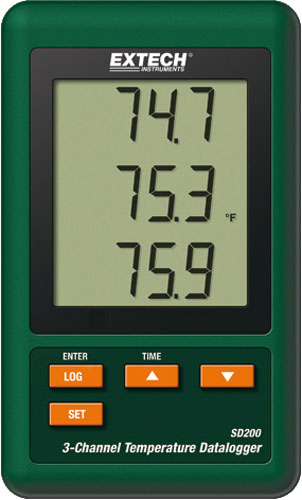 Data logger; temperature; Channels: 3; EXTECH, SD200, SD200-NIST |EN|