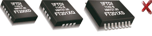 Circuits interface, série X-CHIP, FTDI, FT200XD-R, FT201XQ-R, FT201XS-R, FT201XS-U, FT220XQ-R |FR|