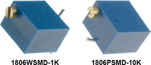 Potentiometer: mounting; multiturn; SMD; SR PASSIVES, 1806PSMD-1K, 1806PSMD-2K, 1806PSMD-5K |EN|