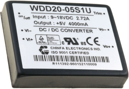 Convertitori DC/DC serie WDDU, WDD15-03S4U, WDD15-05S4U, WDD15-12S4U, WDD15-15S4U, WDD15-03S5U |IT|
