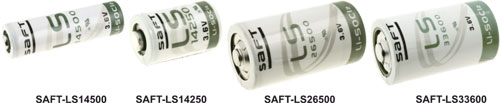 Piles lithium 3,6 V standard, SAFT-LS14250, SAFT-LS14500, SAFT-LS17330, SAFT-LS17500 |FR|