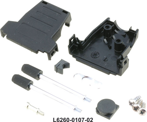 Plastic shells for Amphenol D-Sub connectors, L6260-0107-01, L6260-0107-02, L6260-0107-03 |EN|