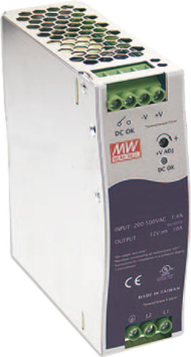 Switching power supplies for DIN rail mounting, WDR-120 series, WDR-120-12, WDR-120-24 |EN|