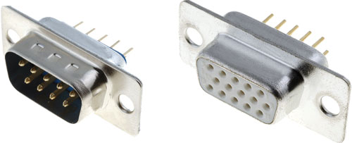 PCB D-Sub straight connectors, DS09P, DS15P-HD, DS15P, DS25P, DS37P, DS50P, DF09PP, DF15PP |EN|