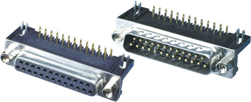 Right angle 7.2 mm standard D-Sub connectors, DHP8-09F, DHP8-09M, DHP8-15F, DHP8-15M, DHP8-25F |EN|