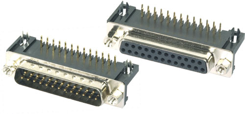 Right angle 9.4 mm standard D-Sub connectors, DHP9-09F, DHP9-09M, DHP9-15F, DHP9-15M, DHP9-25F |EN|
