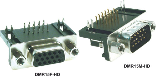 D-Sub HD connectors, DMR15F-HD, DMR15M-HD, DMR26F-HD, DMR26M-HD, DMR44F-HD, DMR62F-HD |EN|