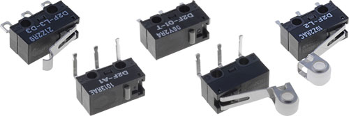 Microinterruptor SNAP ACTION; D2F; OMRON Electronic Components, D2F-01, D2F-01-A, D2F-01-A1 |PT|