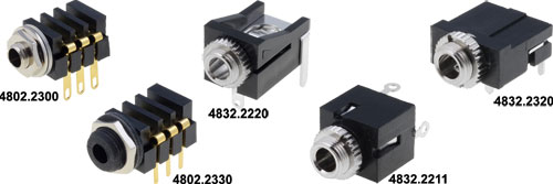 Connector: Jack 3,5mm x 18,6mm; Manufacturer: SCHURTER, 4802.2300, 4802.2330, 4832.2211 |EN|
