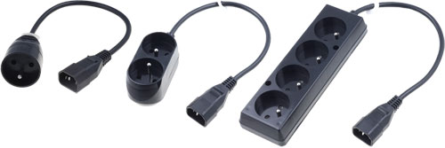 Csatlakozó kábelek UPS-hez: IEC C14 - CEE 7/5 (E), WN217-3/07/0.3BK-1, WN217-3/07/0.3BK-2 |HU|