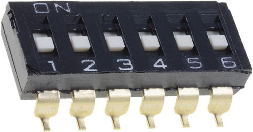 Schalter: DIP-SWITCH; OMRON Electronic Components, A6E-7104-N, A6FR-0101, A6FR-7101, A6FR-9101 |DE|