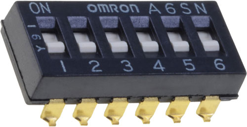 Switch: DIP-SWITCH; A6SN; OMRON Electronic Components, A6SN-0101, A6SN-0101-P, A6SN-0101-R100 |EN|