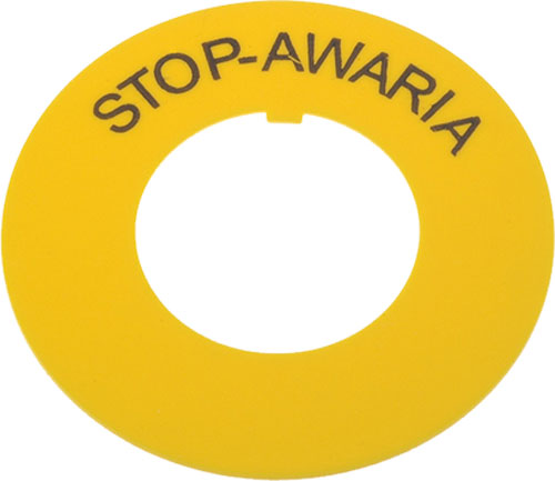 Switch accessories: warning plate; PROMET, DR-FI22, DR-STOP-FI22, DR-FI30, DR-STOP-FI30 |EN|